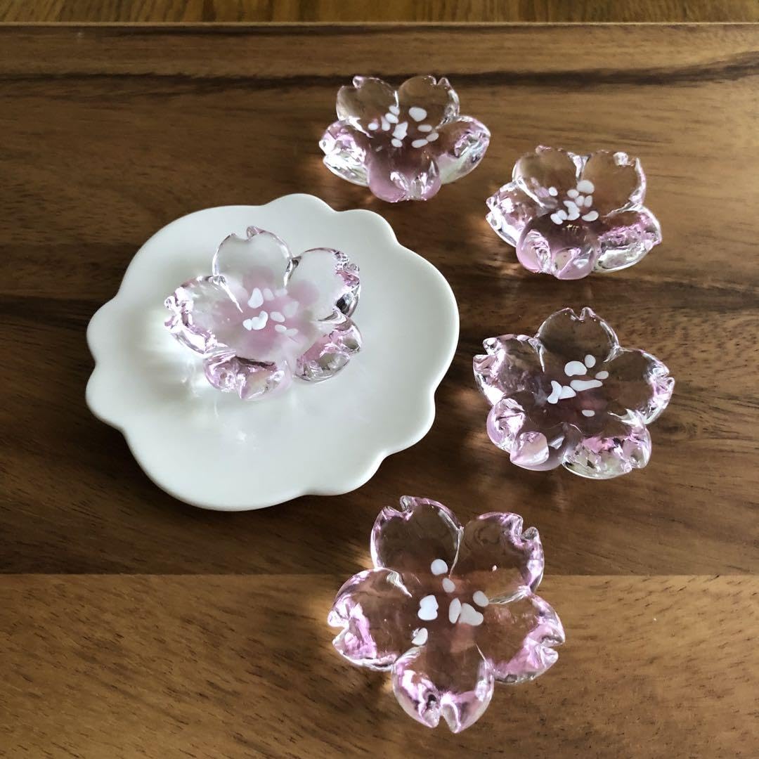 Amazon.co.jp: 波瑠の匠 桜 ガラス 箸置き カトラリーレスト マルティ